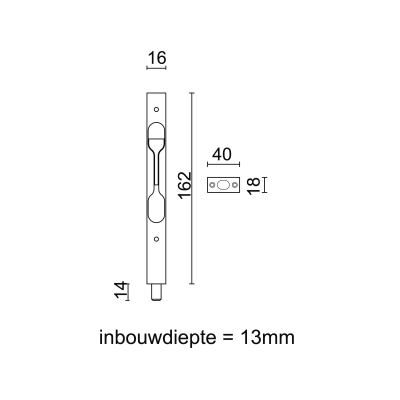 HDD SLOT AGB KANTSCHUIF NIKKEL