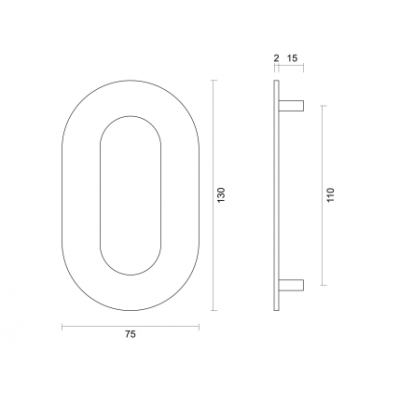 HDD HUISNUMMER PLAT 0 INOX PLUS