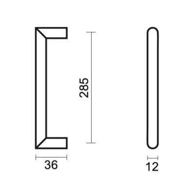 HDD TIRANT DE MEUBLE URG 12/285MM NOIR