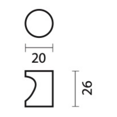 HDD TIRANT DE MEUBLE D20MM NOIR