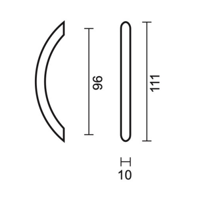 HDD KASTTREKKER BOOGGREEP 10/096MM ZWART