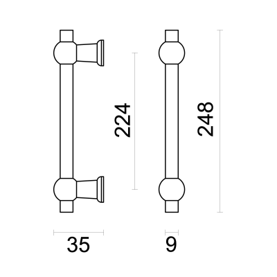 HDD KASTTREKKER PETRA 224MM ZWART