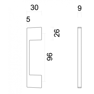 HDD TIRANT DE MEUBLE X-TREME 96MM BLANC