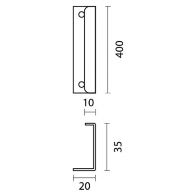 HDD KASTTREKKER FINE 400MM WIT STRUCTUUR
