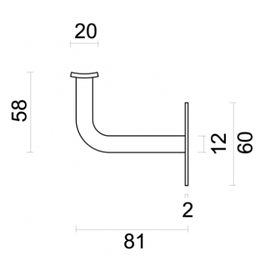HDD TRAPLEUNINGHAAK ROND OLD SILVER