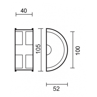 HDD INKAPSCHELP HALVE MAAN 40MM WIT