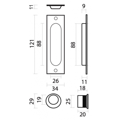 HDD INKAPSCHELP FRA OVAAL CARRE WIT