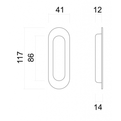 HDD INKAPSCHELP OVAAL BLIND ZWART
