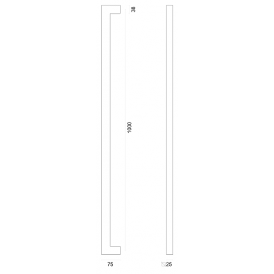 HDD TREKKER CARRE 25/1000MM INOX PLUS