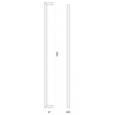 HDD TREKKER URG 20/1000MM INOX PLUS