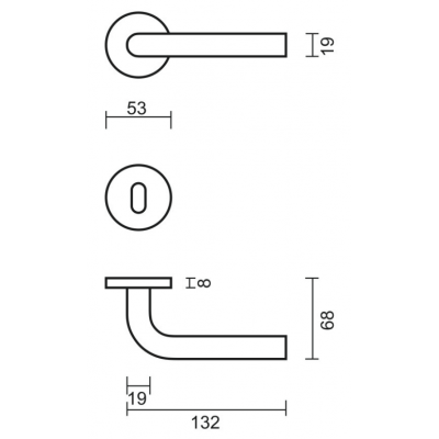 HDD DEURKRUK PRO L SHAPE 19MM ZWART R+E