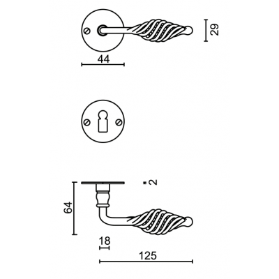 HDD DEURKRUK PRO SPIRALUS ZWART ROND R+E