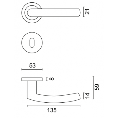 HDD DEURKRUK PRO OVAL C SHAPE ZWART R+E