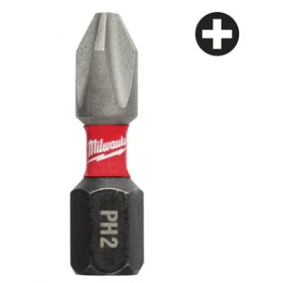 MILWAUKEE SHOCKWAVE BITS PH2 25MM 3ST