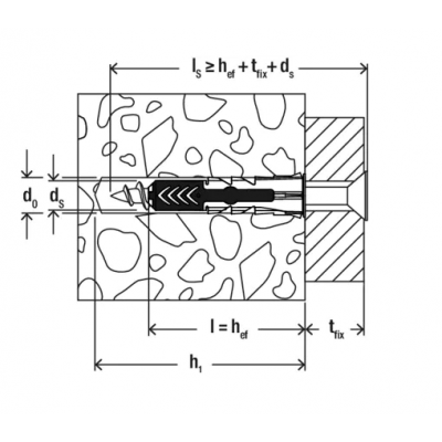 FISCHER Cheville bi-matière DUOPOWER 10X50 SEAU