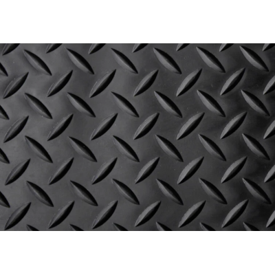 MAT RUBBER TRAANPLAAT ZWART 120CM 3MM