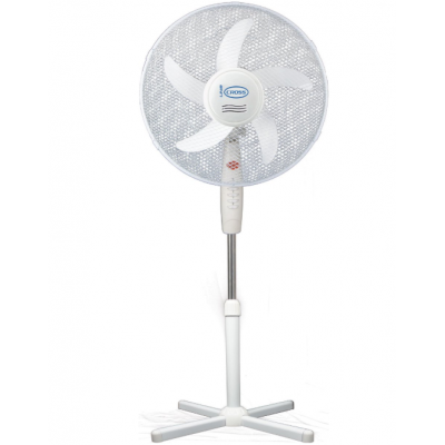 VENTILATEUR STATIF 40CM 3 VIT. BLANC