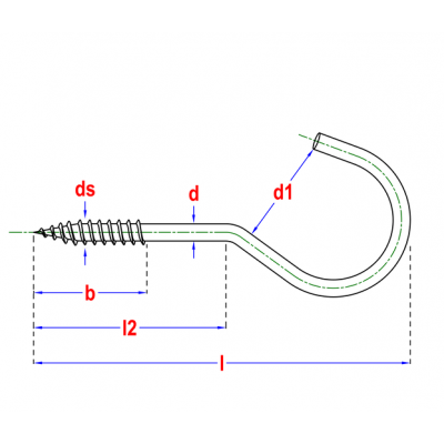 Crochet d'armoire Acier zingué 3.3X40MM