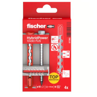 FISCHER HYBRIDPOWER CHEVILLE 10X90MM FUS 4PCS