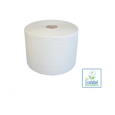 Rouleau de papier toilette blanc 24cm 560m 2plis