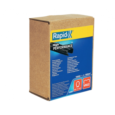 RAPID Agrafes grillage plastifiées noir VR22 1600pcs
