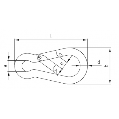MOUSQUETON POMPIER INOX A4 5X50