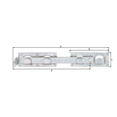 Alberts Fermeture pour portail double 423X70MM 210625