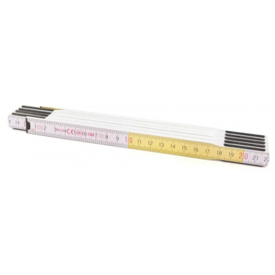VOUWMETER HOUT 3M GEEL/WIT TOP 5000