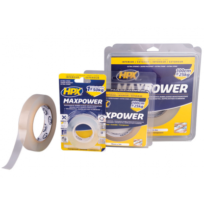 HPX MAX POWER TAPE TRANSPARANT 19MMX5M