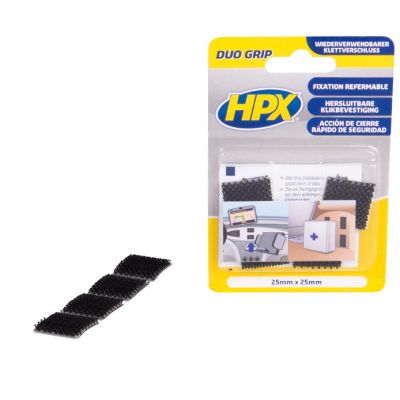 HPX KLEEFBAND DUOGRIP PADS 25MMX25MM
