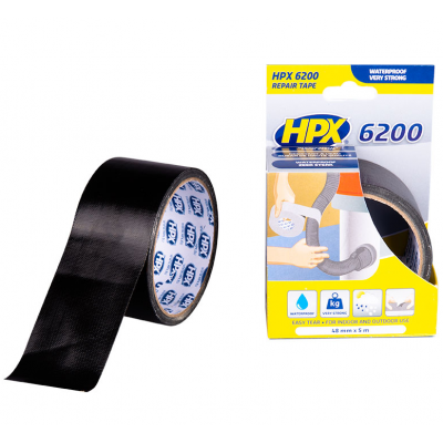 HPX DUCT TAPE 6200 ZWART 48MMX5M