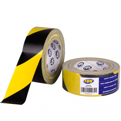 HPX SIGNALISATIETAPE TEXTIEL GEEL/ZWART 48MMX25M