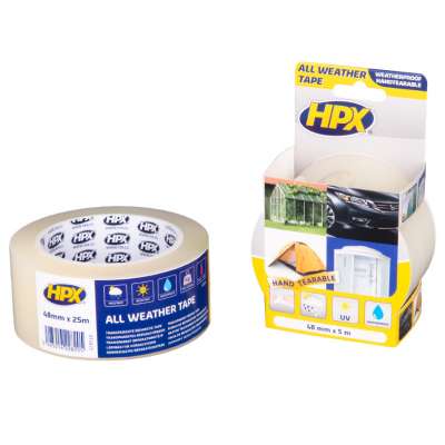 HPX ALL WEATHER TAPE TRANSP. 48MMX5M