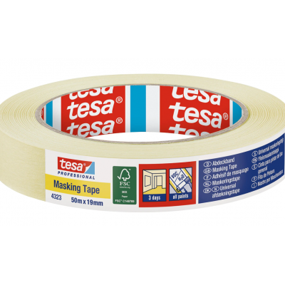 TESA MASKING TAPE 4323 CREPE 19MMX50M
