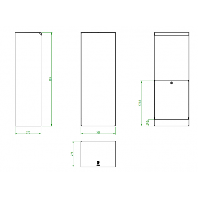 ESAFE BOITE AUX LETTRES DROPBOX SMALL NOIR MATT 9005