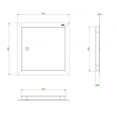 ALBO PORTE DE BOITE AUX LETTRES 529/2 300X300 ALU F1