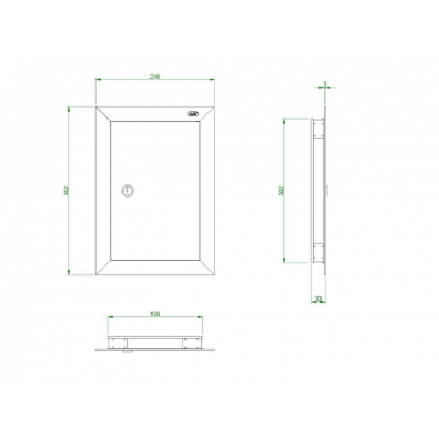ALBO PORTE DE BOITE AUX LETTRES 529/1 200X300 BLANC