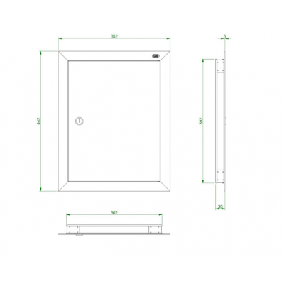 ALBO PORTE DE BOITE AUX LETTRES 529/3 300X400 BLANC