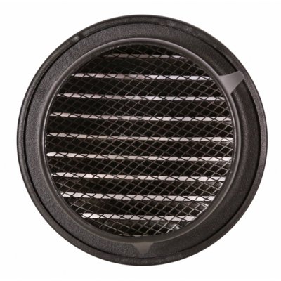 Renson Grille estampee ronde Type 435R (Dia 80) Structure 9005 (Noir)