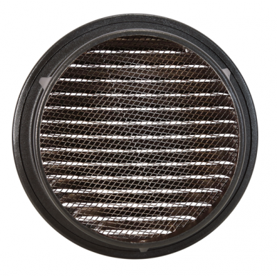 Renson Grille estampee ronde Type 435R (Dia 150) Structure 9005 (Noir)