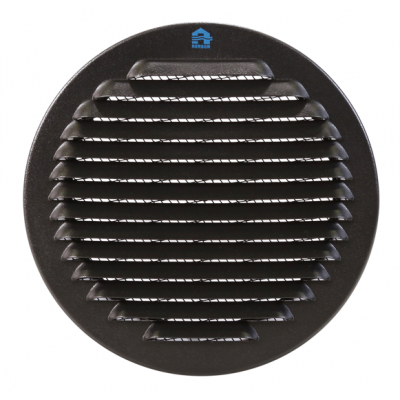 Renson Grille estampee ronde Type 435R (Dia 150) Structure 9005 (Noir)