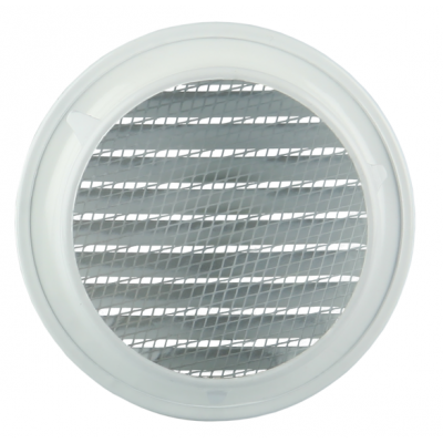 Renson Grille estampee ronde Type 435R (Dia 100) BEL 9010 (Blanc)
