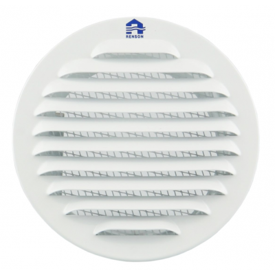 Renson Grille estampee ronde Type 435R (Dia 100) BEL 9010 (Blanc)