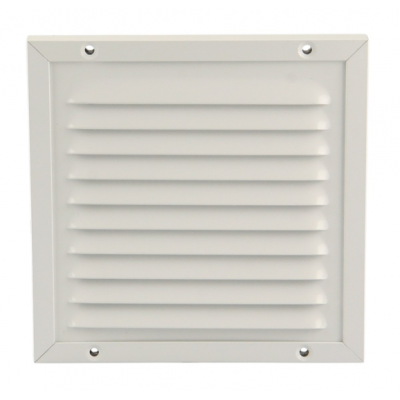 Renson Grille Estampee + Cadre + Musq ALU 437 150x150mm BEL 9010 (Blanc)