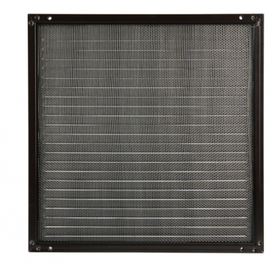 Renson Grille Estampee + Cadre + Musq ALU 437 250x250mm Structure 8019 (Brun) 
