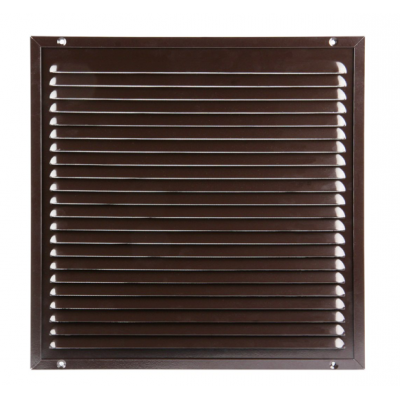 Renson Grille Estampee + Cadre + Musq ALU 437 250x250mm Structure 8019 (Brun) 