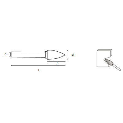KRINO STIFTFREES PUNTVORM 12X25MM CUT3