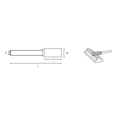 KRINO Fraise rotative cylindrique 10X20MM cut 4