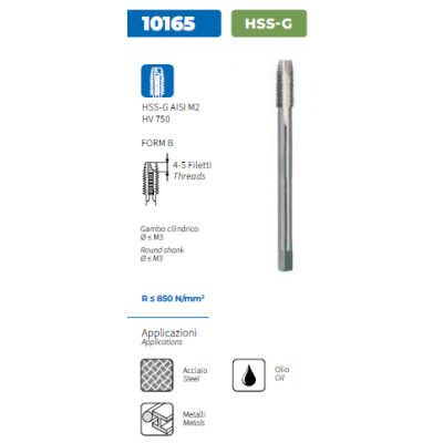KRINO Taraud machine 10165 HSS-G M12X1.75