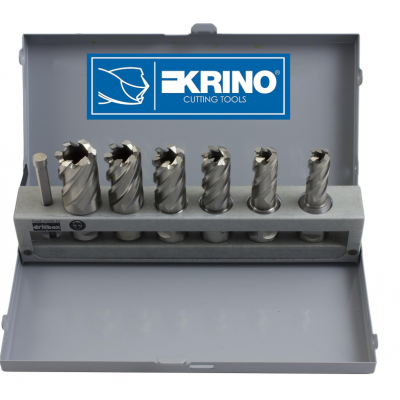 Krino fraise à carotter HSS-G SET 6 pièces, profondeur de coupe 30mm